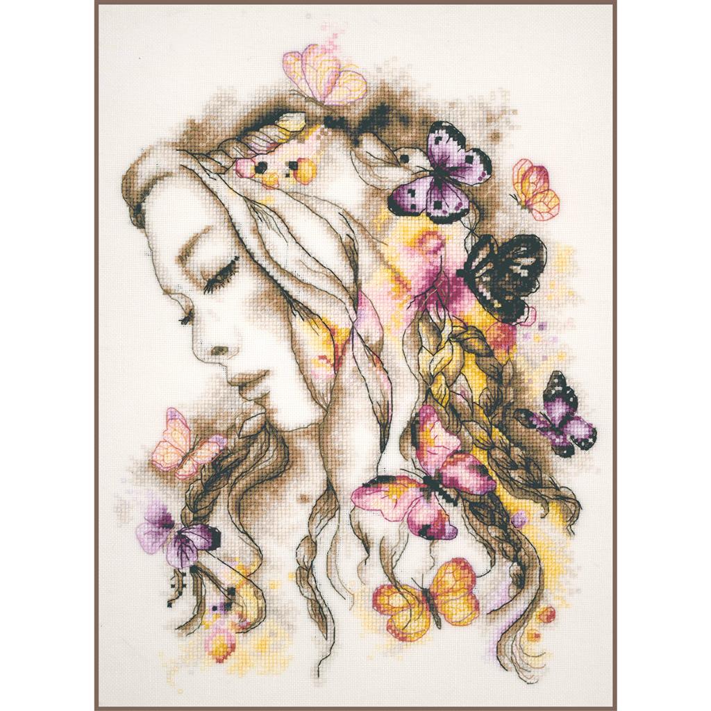 Kit au point de croix - Lanarte - Madame Butterfly