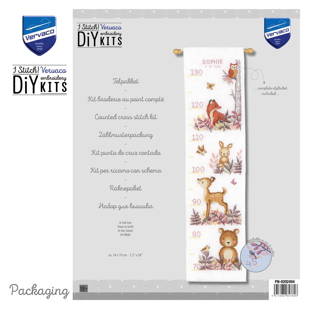 Cross Stitch Kit "In the Forest" for Height Meter - Vervaco