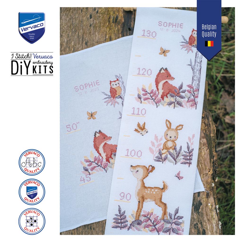 Cross Stitch Kit "In the Forest" for Height Meter - Vervaco