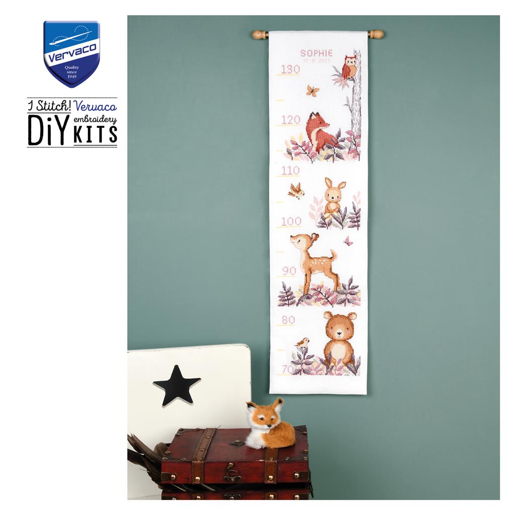 Cross Stitch Kit "In the Forest" for Height Meter - Vervaco