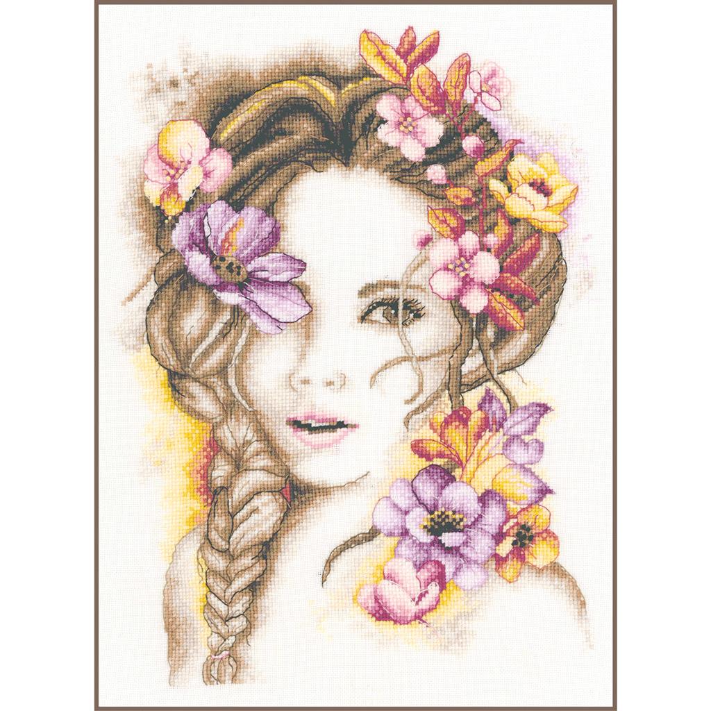 Kit au point de croix - Lanarte - Madame Fleur