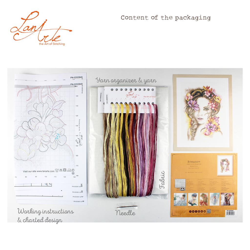 Kit au point de croix - Lanarte - Madame Fleur