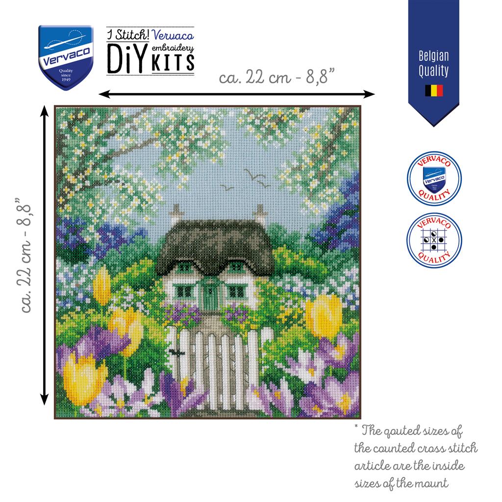 Vervaco Kit de point de croix compté "Printemps des 4 saisons"