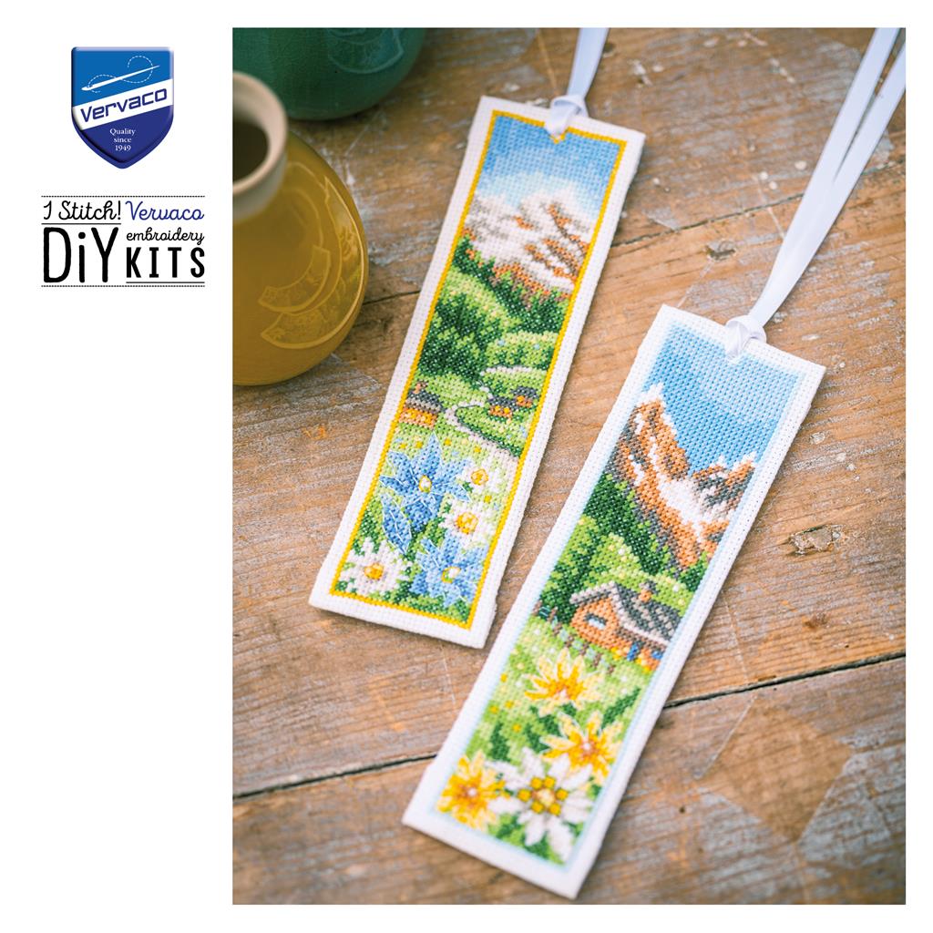 Kit para Marcadores de Libros "Pradera Alpina" Set de 2 - Vervaco