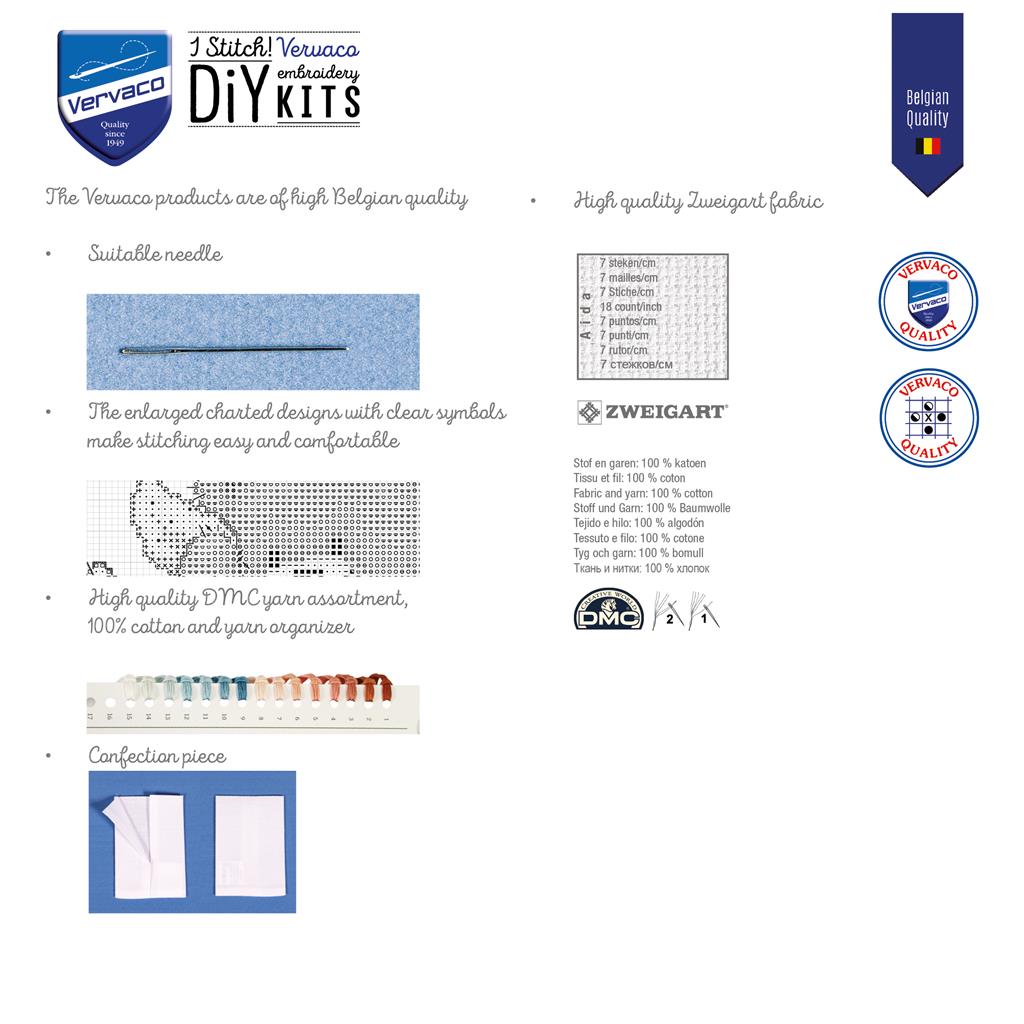 Kit au point de croix - Vervaco - Lavande x3