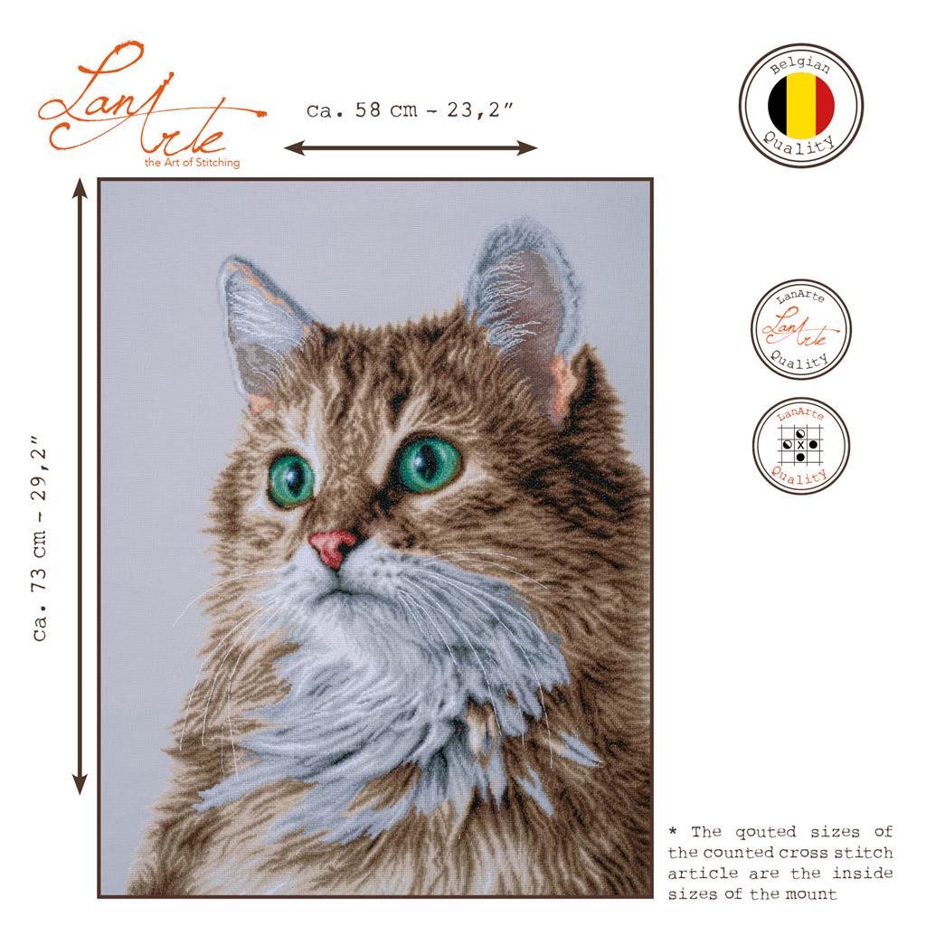 Kit Punto de Cruz. Flower crown fox - Lanarte PN-0203542