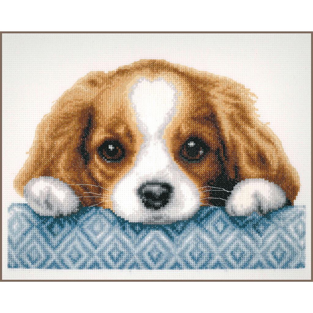 Kit au point de croix "Chiot ludique" - Vervaco