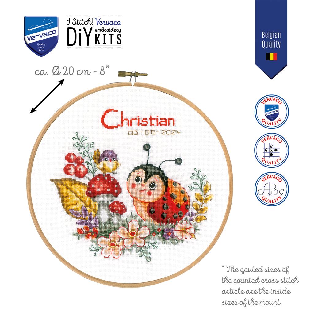 Kit au point de croix - Vervaco - Coccinelle