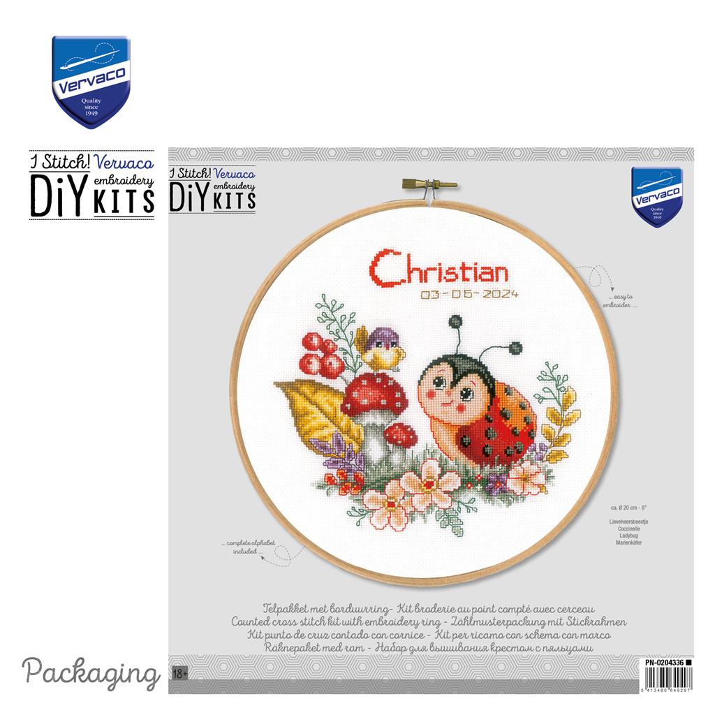 Kit au point de croix - Vervaco - Coccinelle