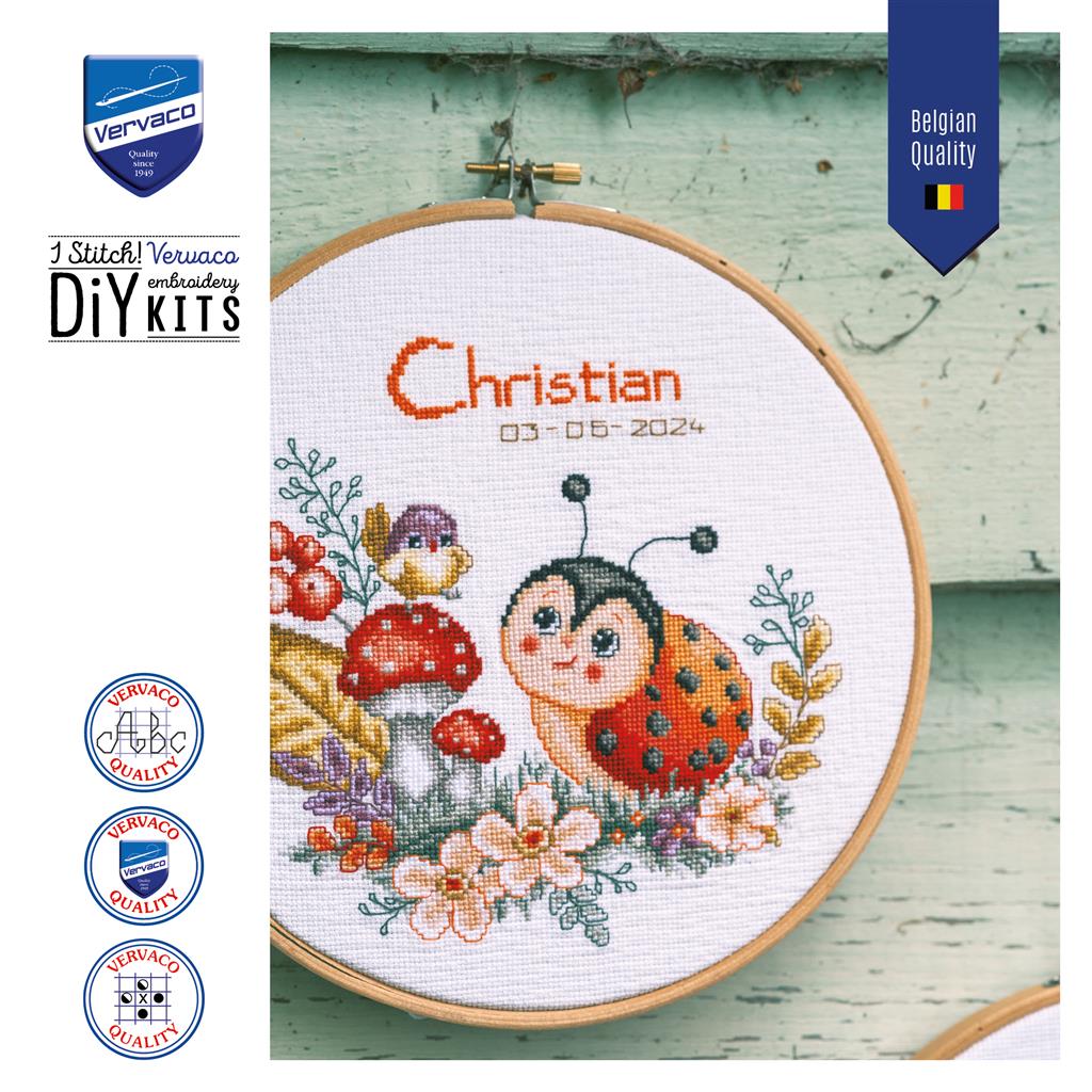 Kit au point de croix - Vervaco - Coccinelle