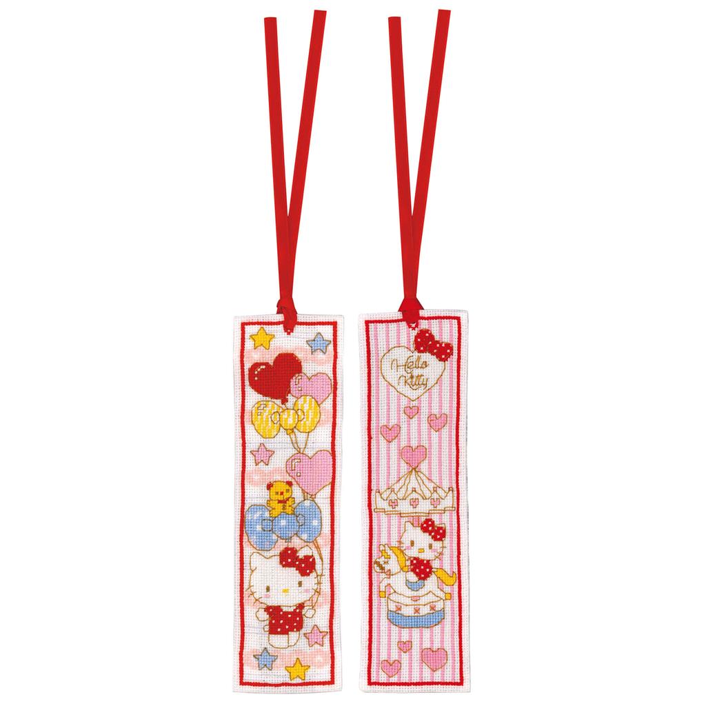 HELLO KITTY DOODLE COEUR SIGNET KIT - Kit de point de croix Vervaco
