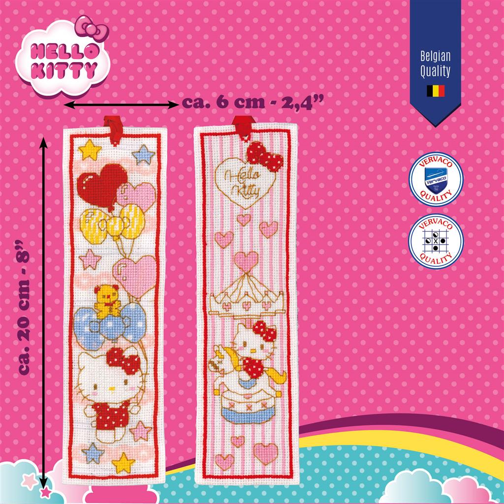 HELLO KITTY DOODLE COEUR SIGNET KIT - Kit de point de croix Vervaco