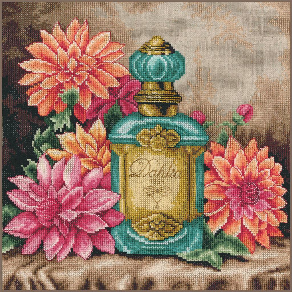 Kit au point de croix "L'arôme du Dahlia" - Lanarte