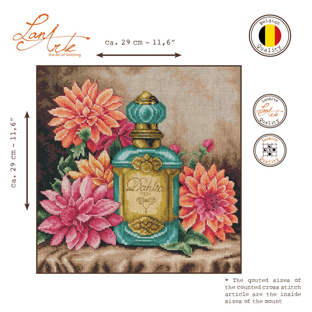 Kit au point de croix "L'arôme du Dahlia" - Lanarte