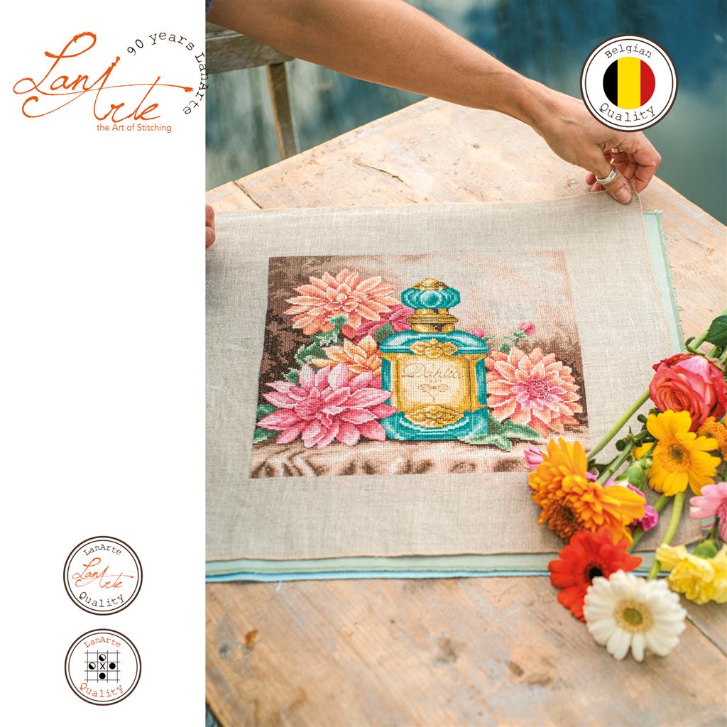 Kit au point de croix "L'arôme du Dahlia" - Lanarte