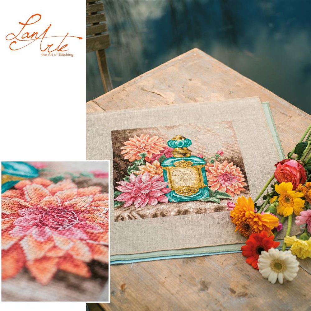 Kit au point de croix "L'arôme du Dahlia" - Lanarte