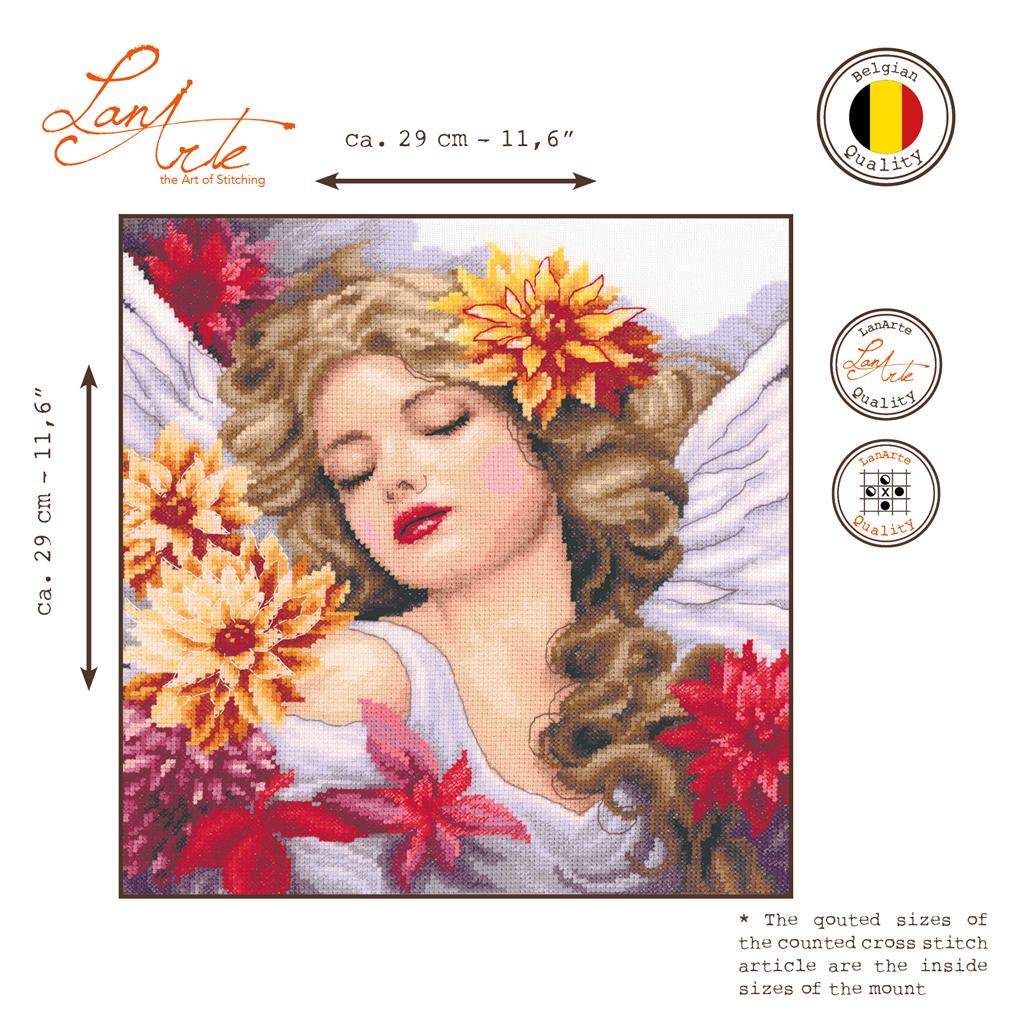 Kit de Punto de Cruz "Dalia Celestial" - Lanarte