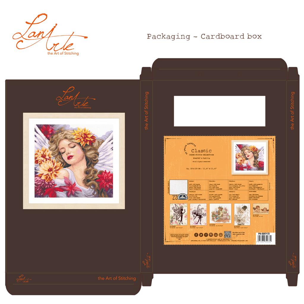 Kit de Punto de Cruz "Dalia Celestial" - Lanarte