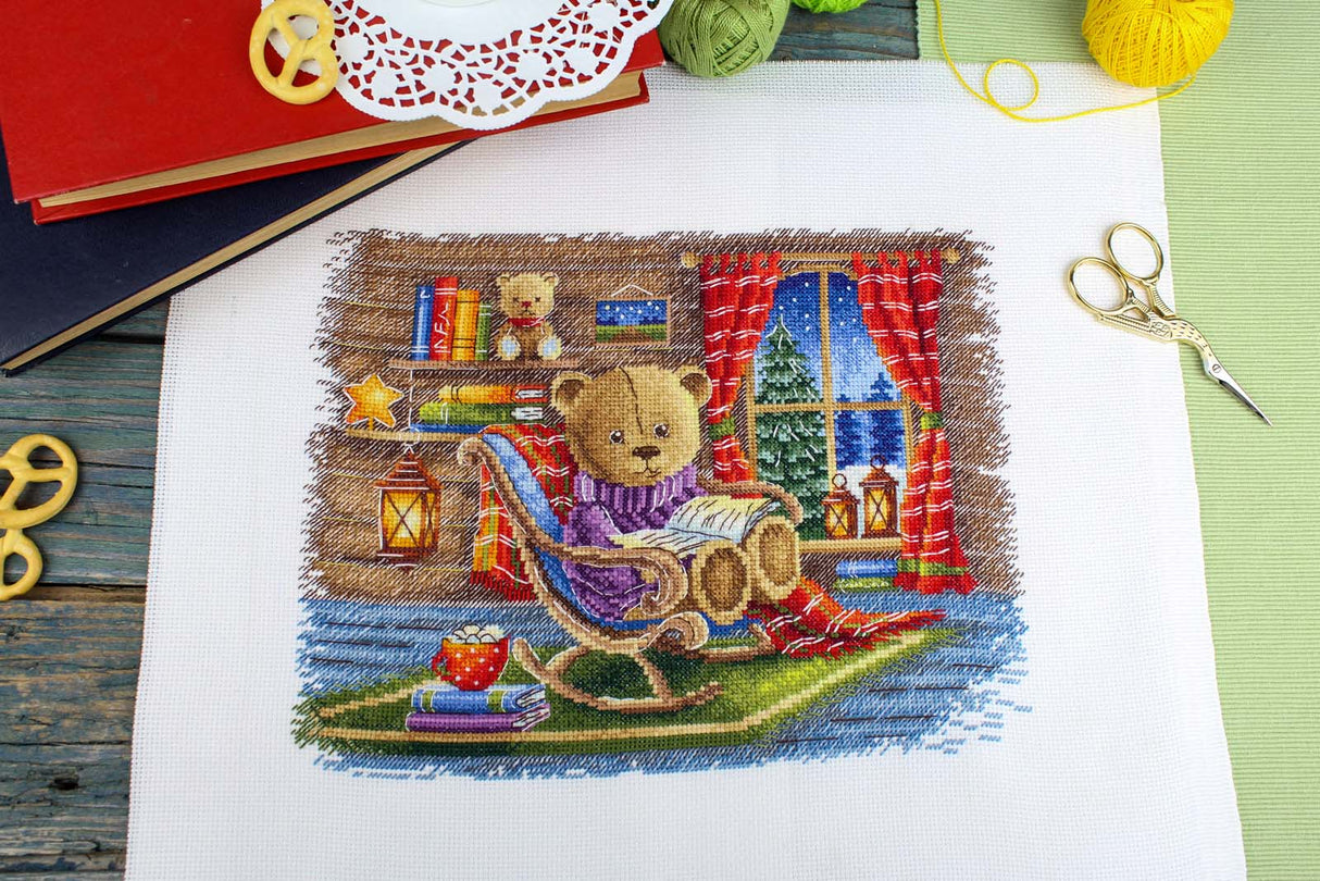 Kit de Punto de Cruz MP Studia SNV-926 – With a Favorite Book