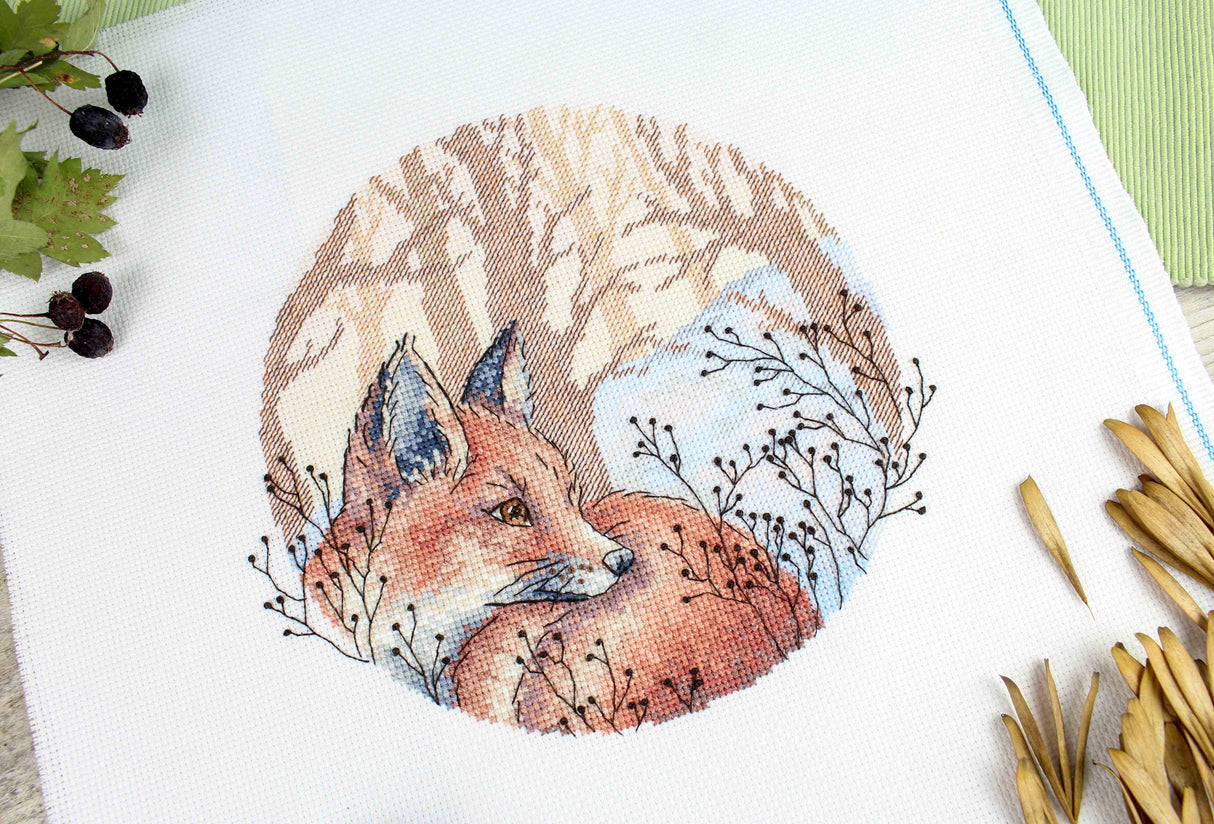Kit de point de croix MP Studio - « Dans la forêt d’hiver » (SNV-900)