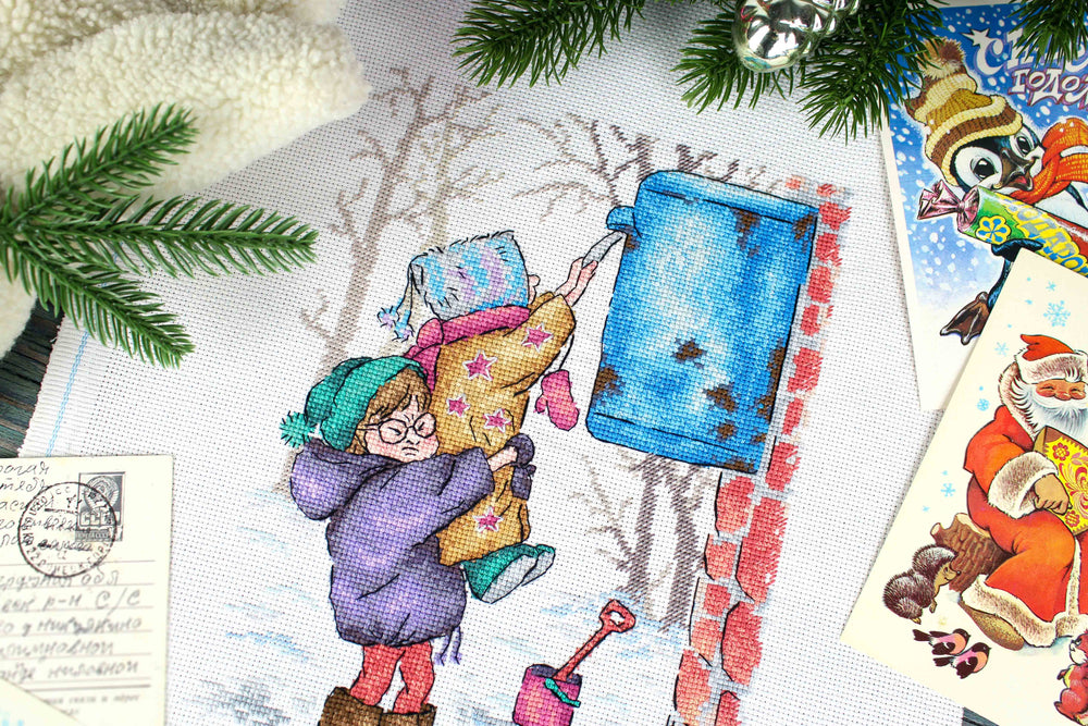 Kit de point de croix « Deux vœux » SNV-915