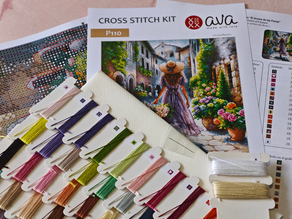 Kit au point de croix "L'arôme des fleurs" - AVA P110