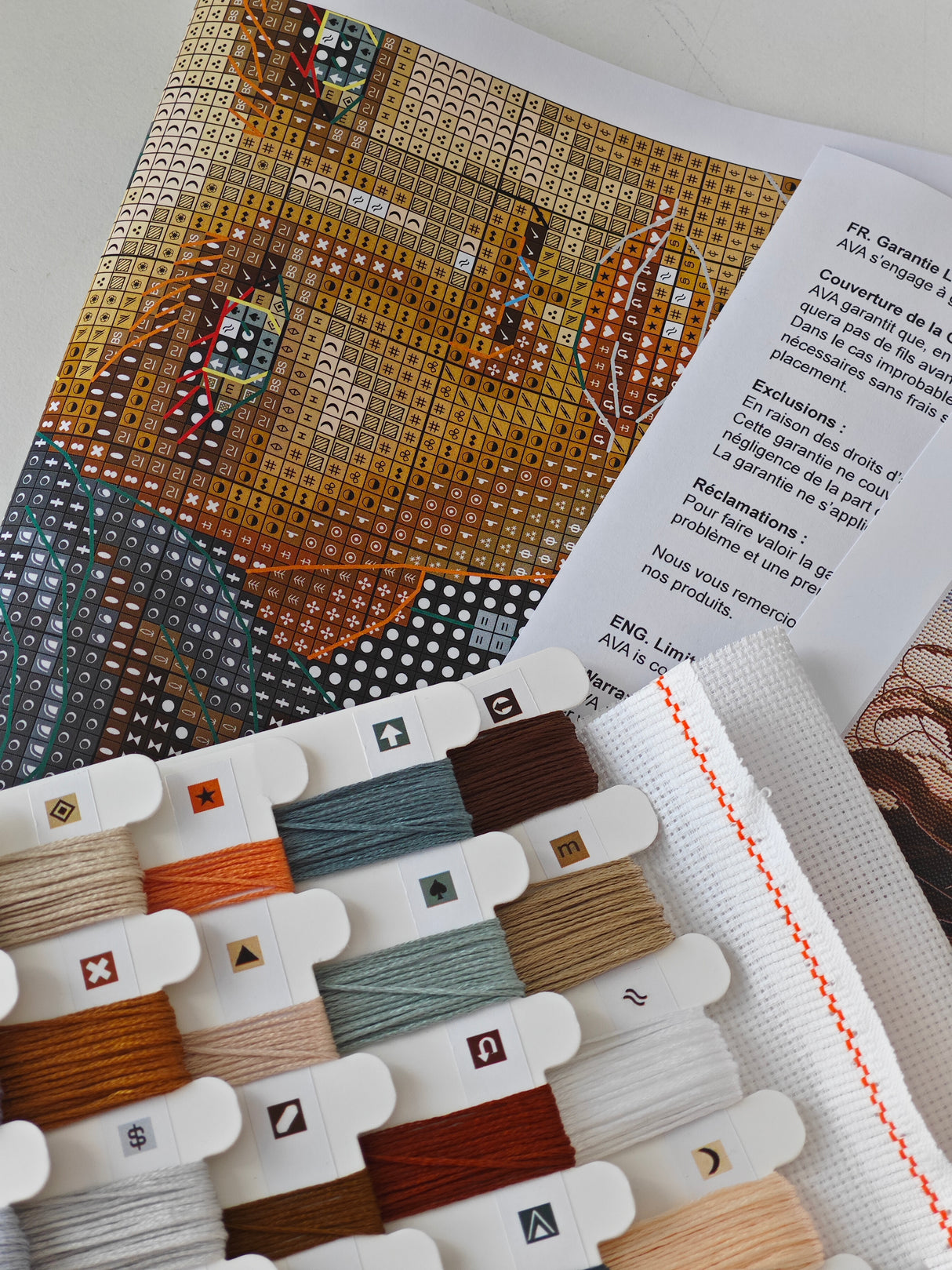 AVA P076 – Le Guerrier et le Loup | Kit de point de croix fantaisie