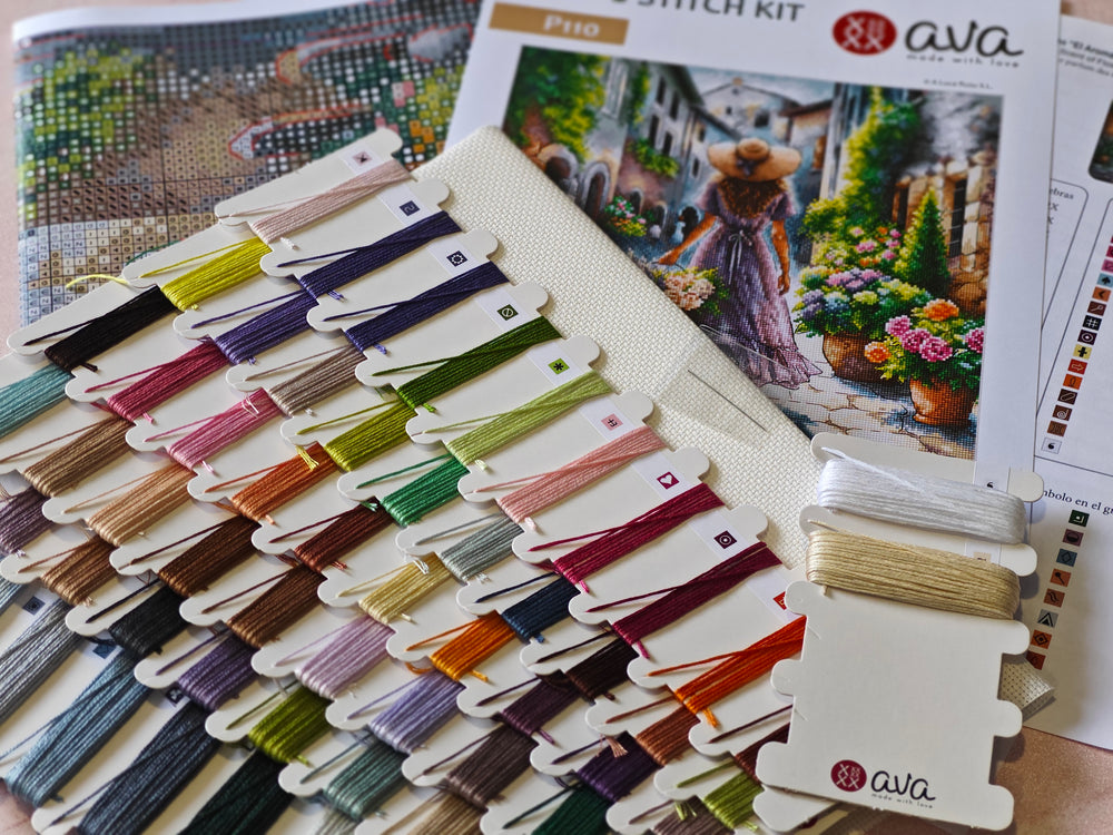 Kit au point de croix "L'arôme des fleurs" - AVA P110