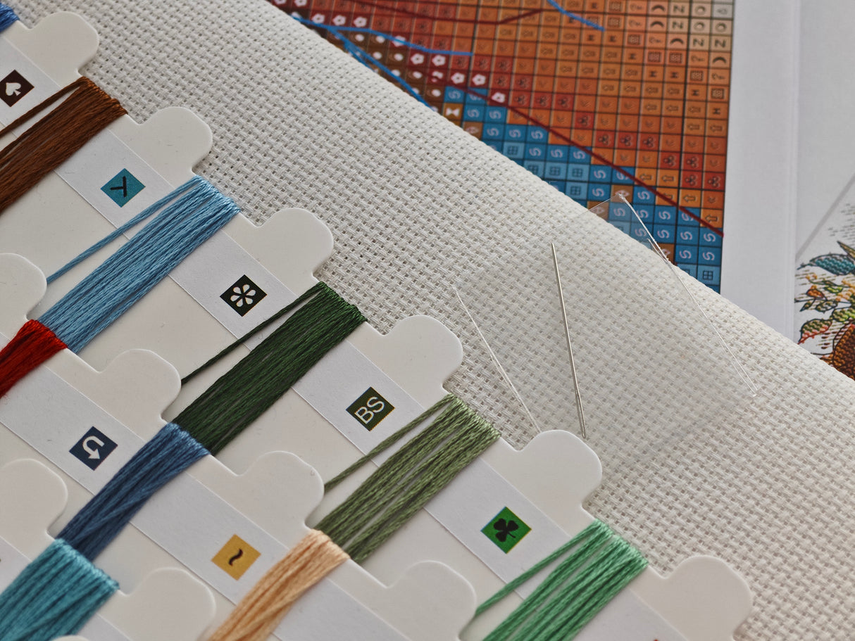 Kit de point de croix « La Dame au jardin » - AVA P148