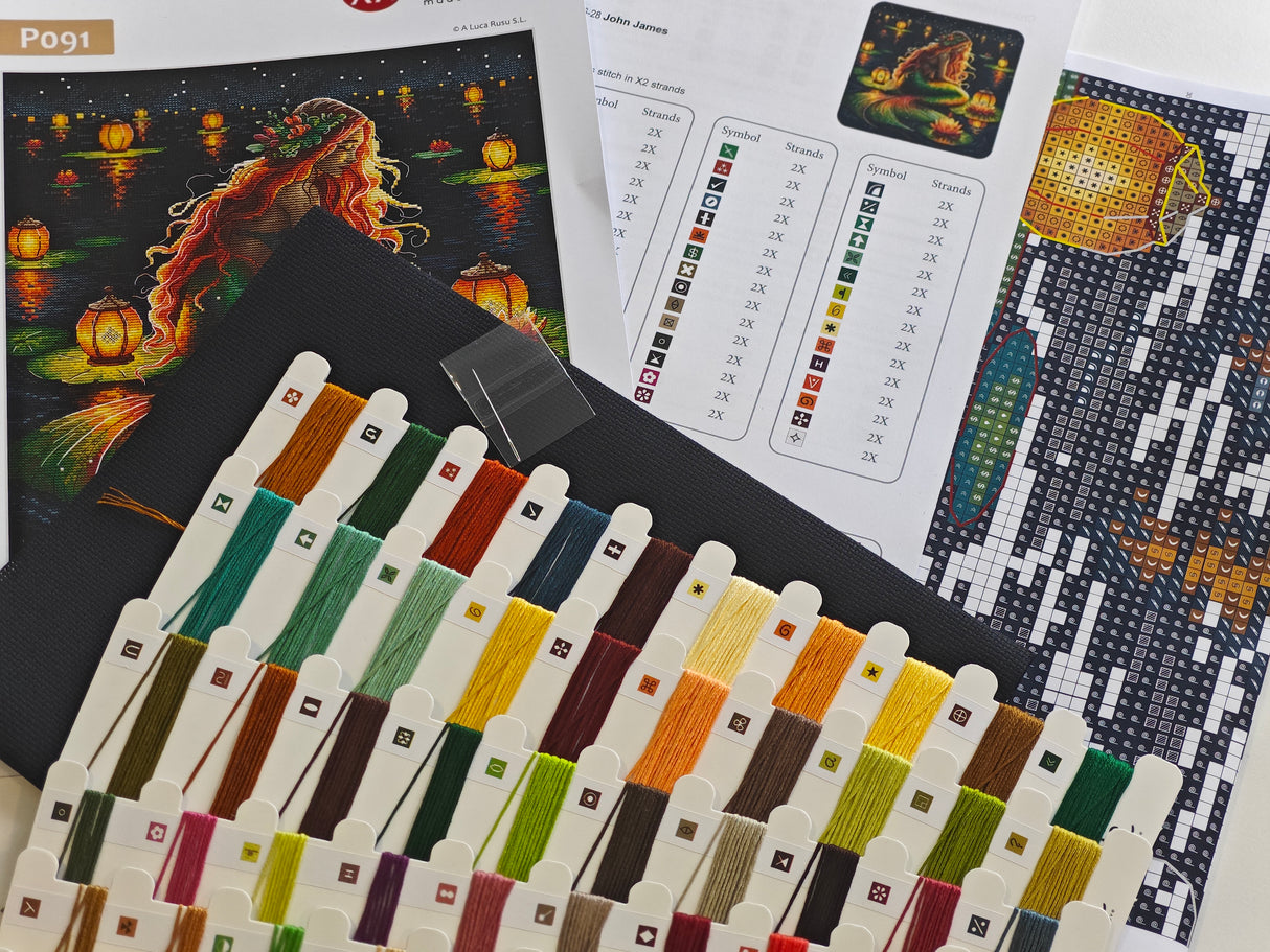 AVA Cross Stitch Kit – The Mermaid Sanctuary P091