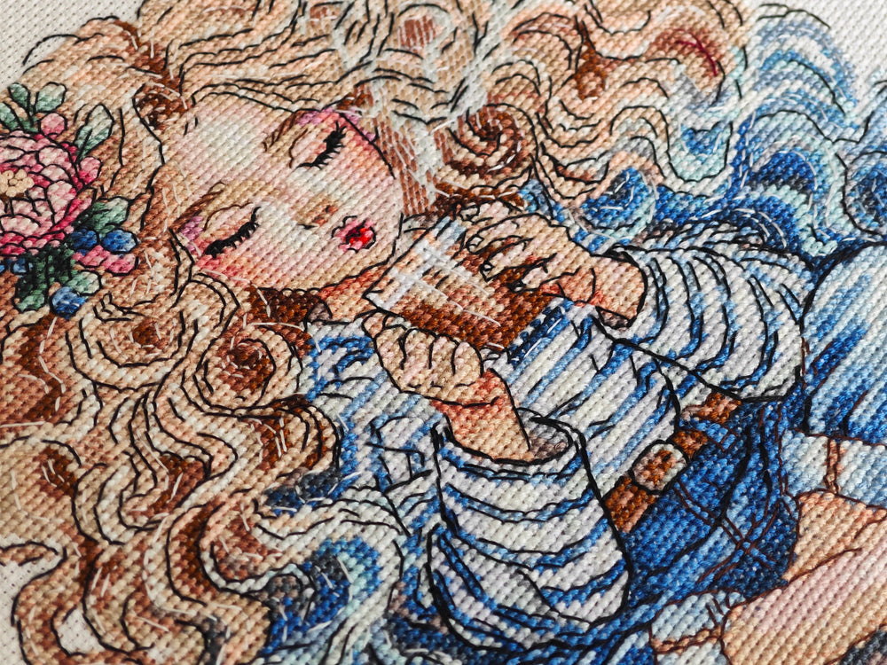 Kit de point de croix - Stitch and Art P025 - Délices d'un après-midi tranquille