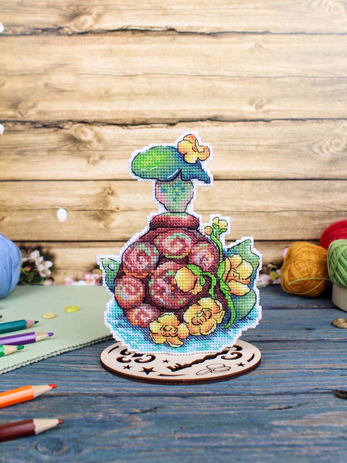 Kit de point de croix Tortilla la Tortue SR-1189 MP Studia | Toile plastique 14 points