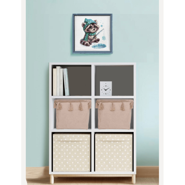 Kit de point de croix « Raton laveur curieux » – Riolis RA1017