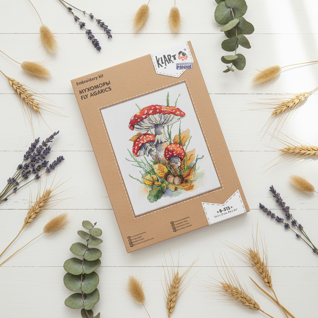 Klart cross stitch kit - "Magical Amanitas" KL8-515