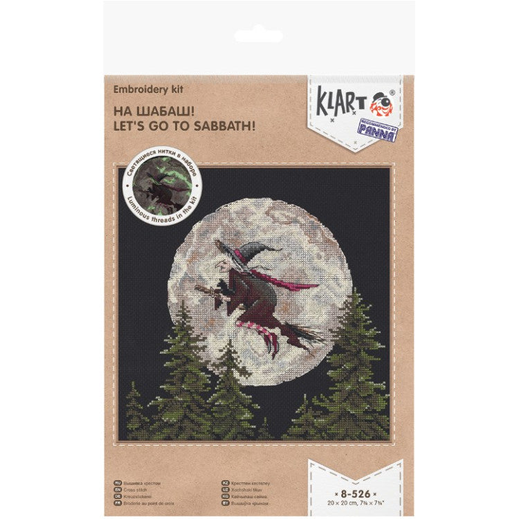 Kit de punto de cruz Klart - "¡Hacia el Aquelarre!" KL8-526