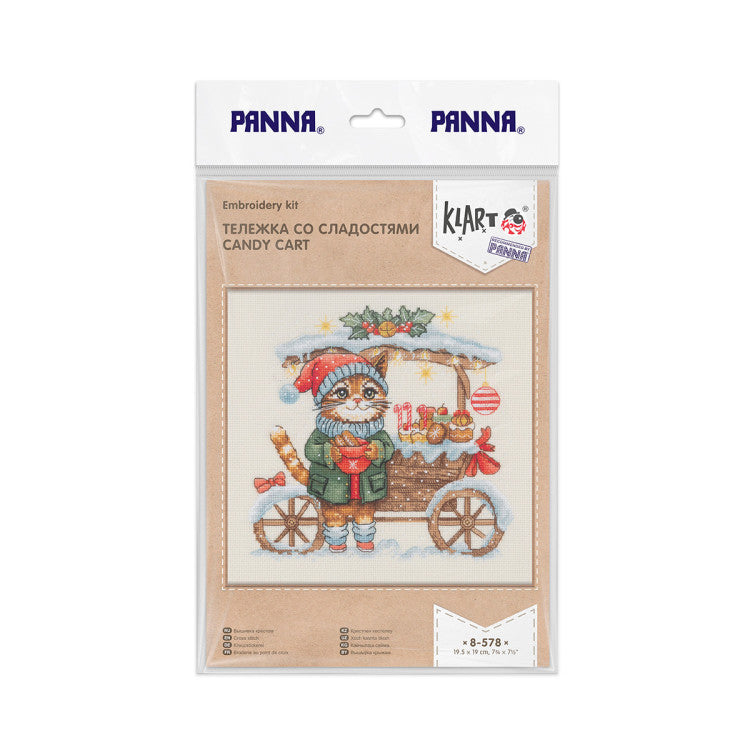 Kit de Punto de Cruz KLART 8-578 – Candy Cart