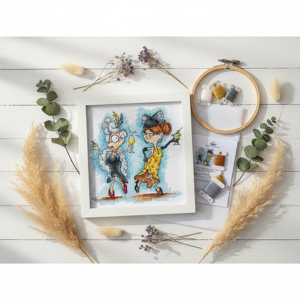 Cross stitch kit "Grandmas at Party" SANB-19