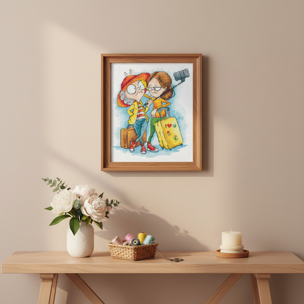 Cross Stitch Kit "Traveling Grandmothers" SANB-28