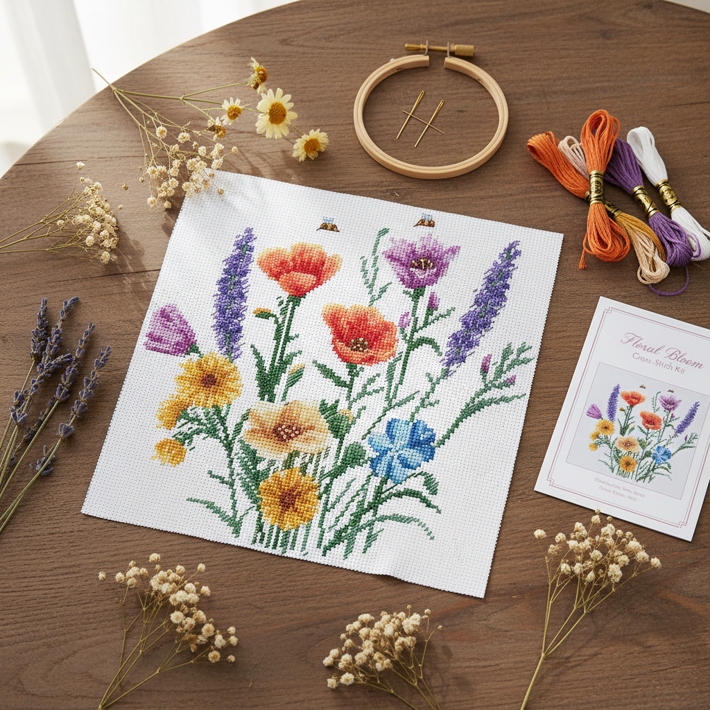 Kit de Punto de Cruz "Colores del Verano" SANK-70