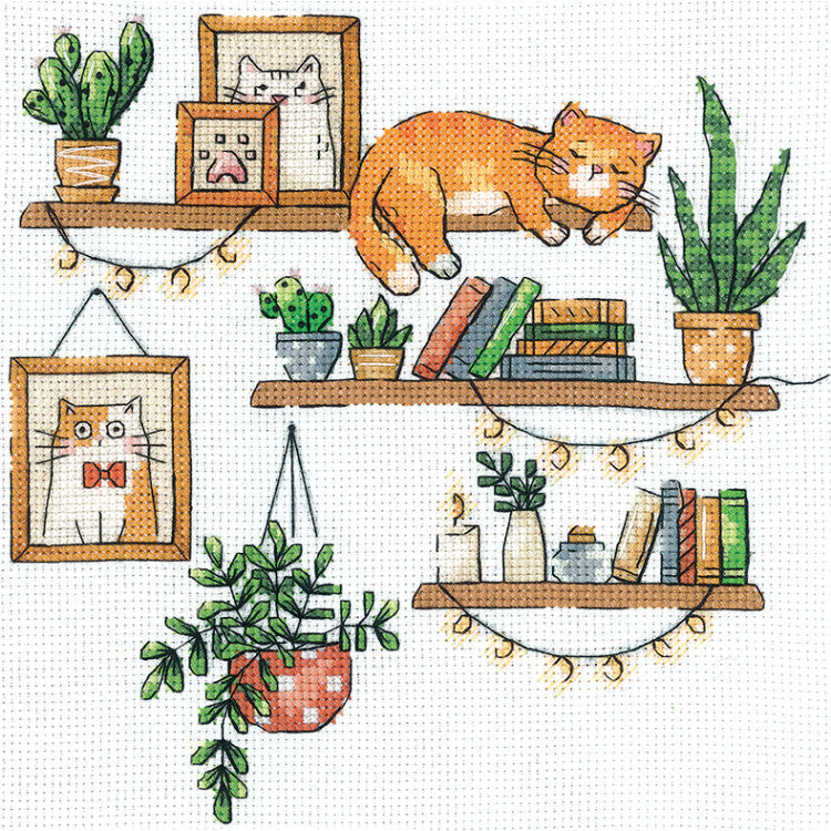 Kit de point de croix "Amoureuse des livres" Andriana SANL-24 – Design charmant et littéraire
