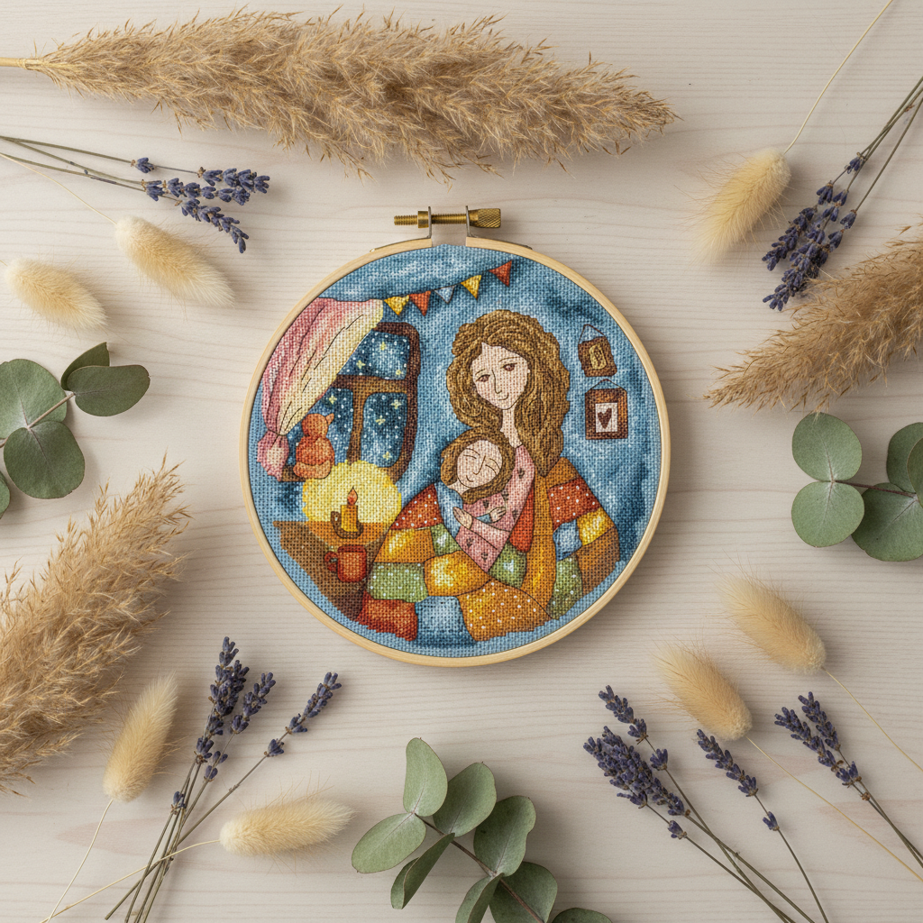 ANDRIANA SANM-41 Cross Stitch Kit – Mom's Warmth