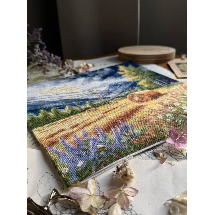 Cross Stitch Kit "Before the Storm" Andriana SANP-78 – Countryside landscape with storm 24.5x23.5 cm Aida 16 ct