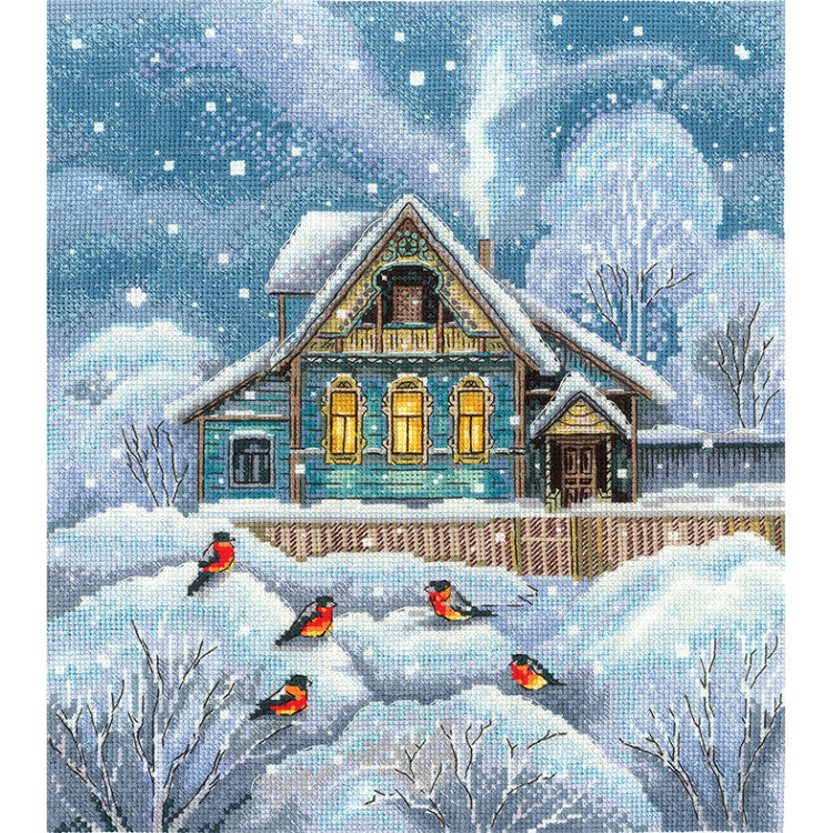 Cross Stitch Kit "Where it is warm" Andriana SANT-18 – Winter Landscape