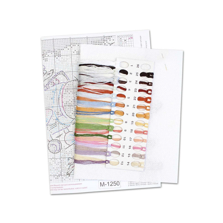 Kit de punto de cruz MP Studia SM-1250 Let’s Fly South – Volamos al Sur 15x20 cm