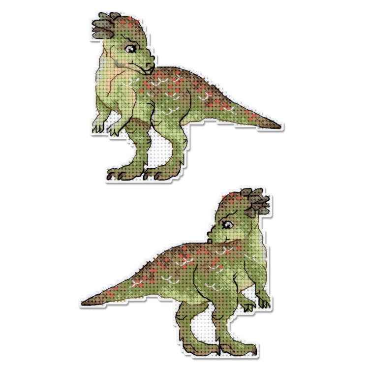 Kit de punto de cruz MP Studia SR-1339 – Dinosaurs. Pachycephalosaurus, paquicefalosaurio