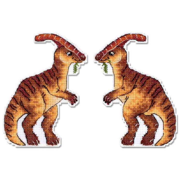 Kit de punto de cruz MP Studia SR-1340 – Dinosaurs. Parasaurolophus, parasaurolophus