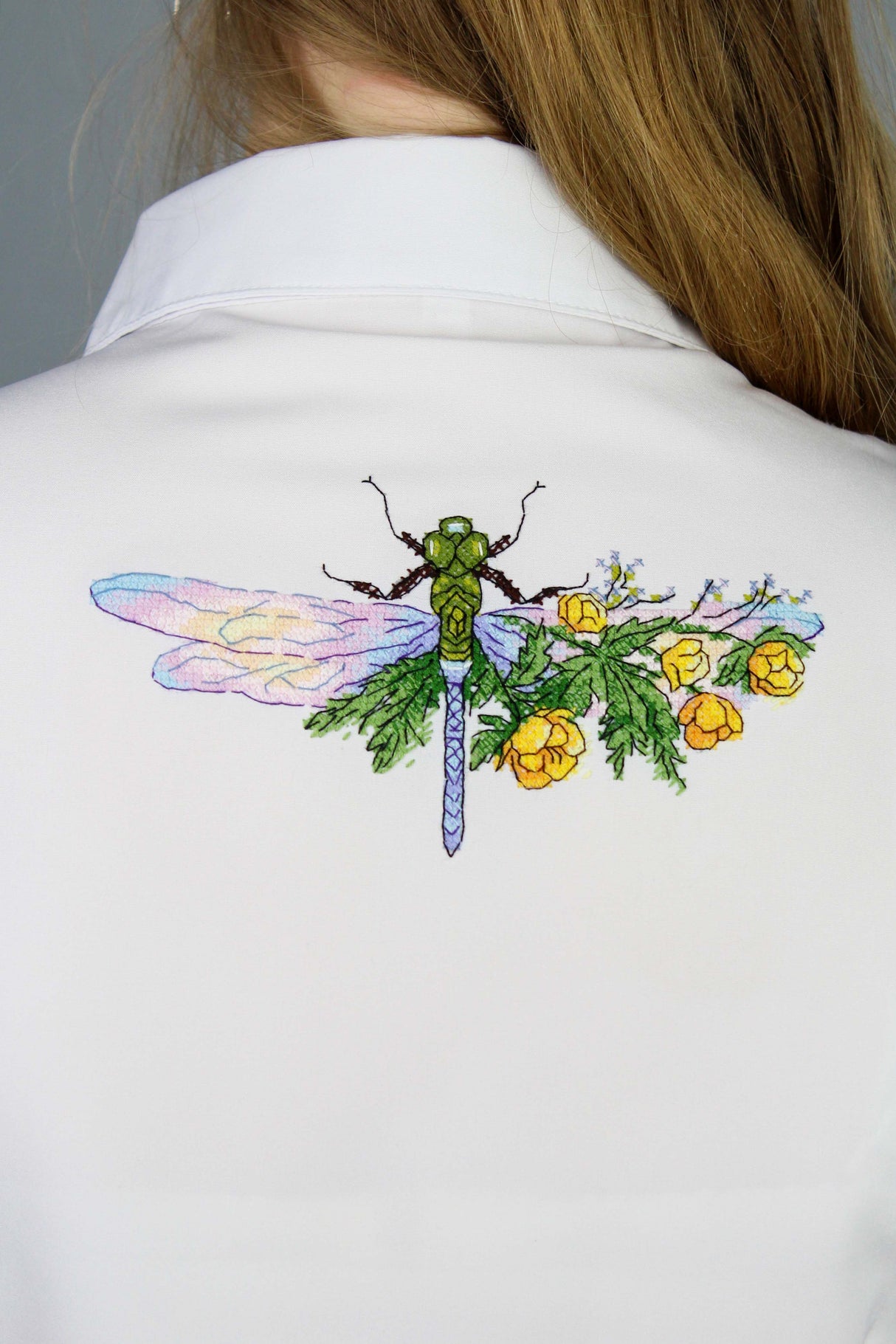 Kit de point de croix « Libellule florale » SV-1034 – Élégance naturelle