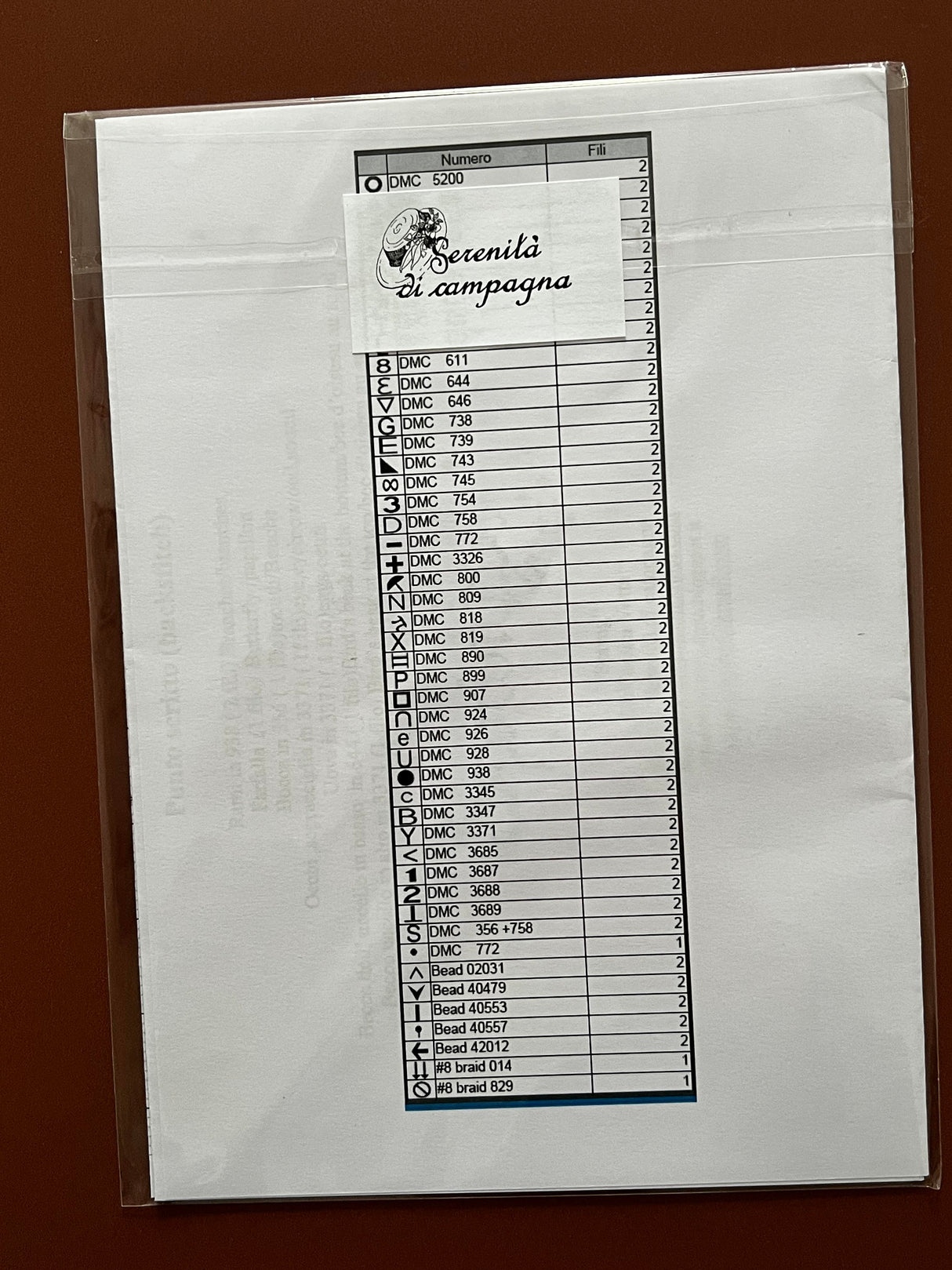 CV 119 Spring - Cross Stitch Chart - Serenità di Campagna