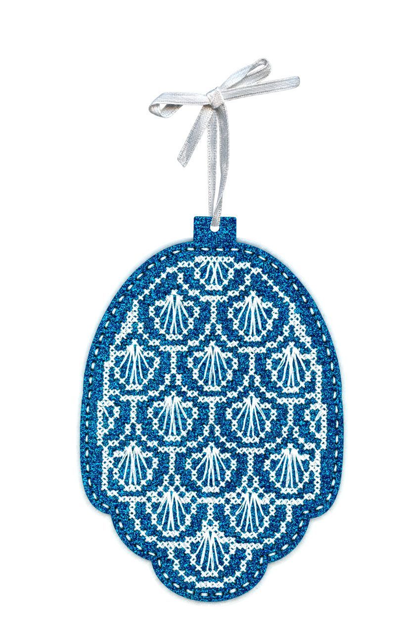 Kit de punto de cruz MP Studia ST-1086 – “Adorno navideño: Piña de invierno”