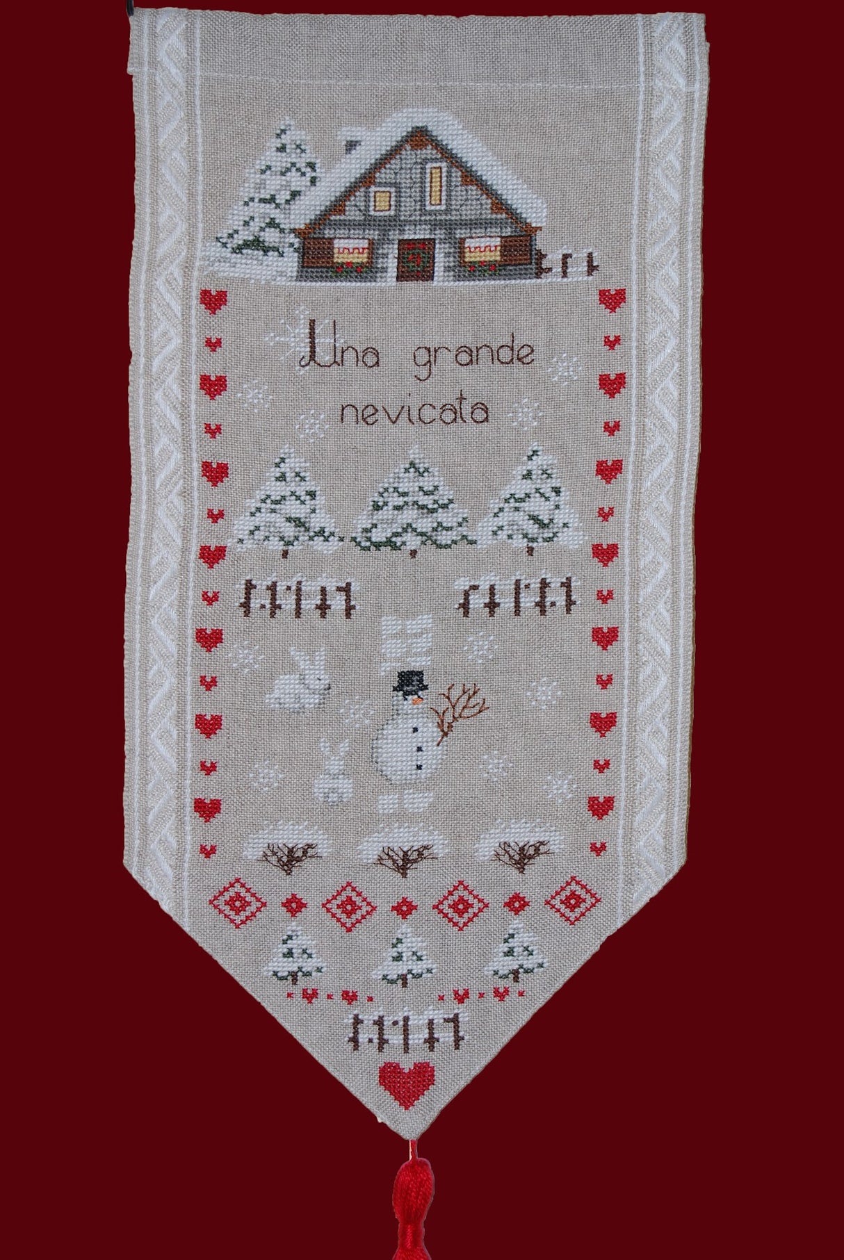 CV10 Una grande nevicata - Gráfico Punto de Cruz - Serenità di Campagna